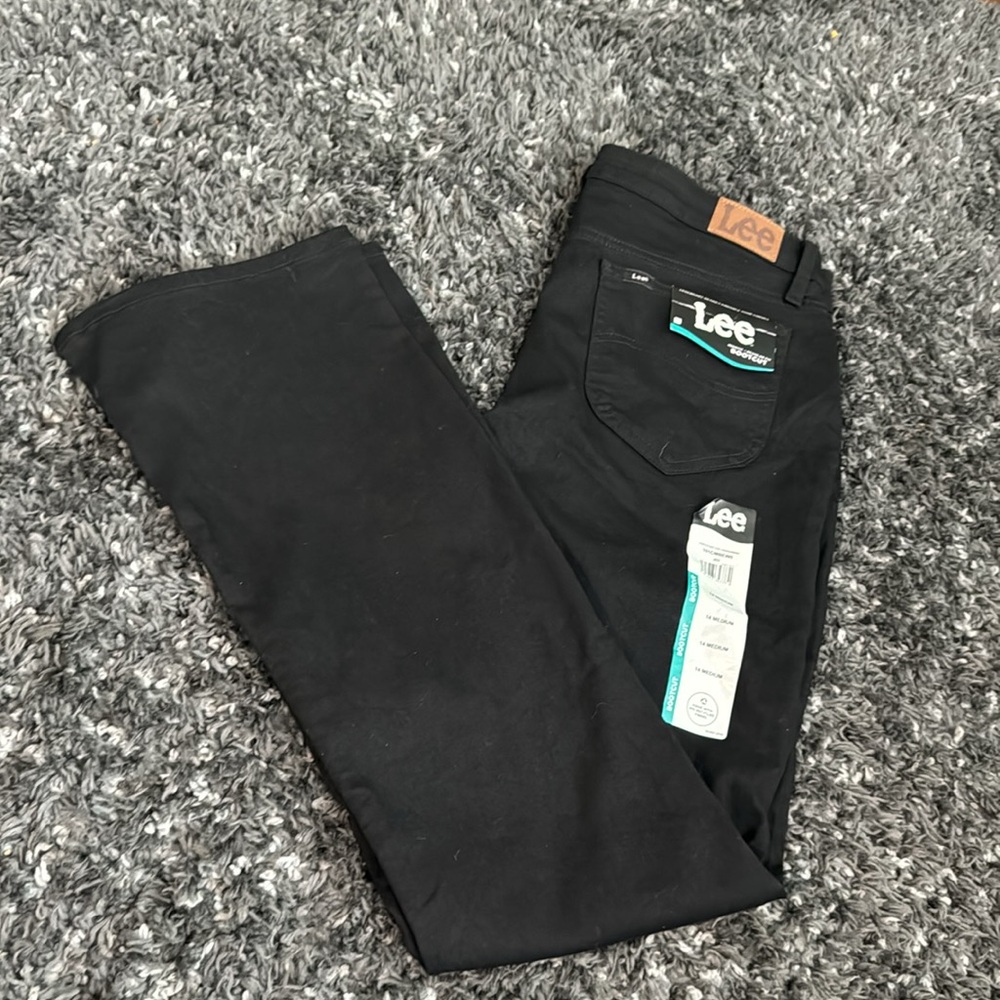Lee Jeans Mid Rise Bootcut Black Size 14 W Long NWT